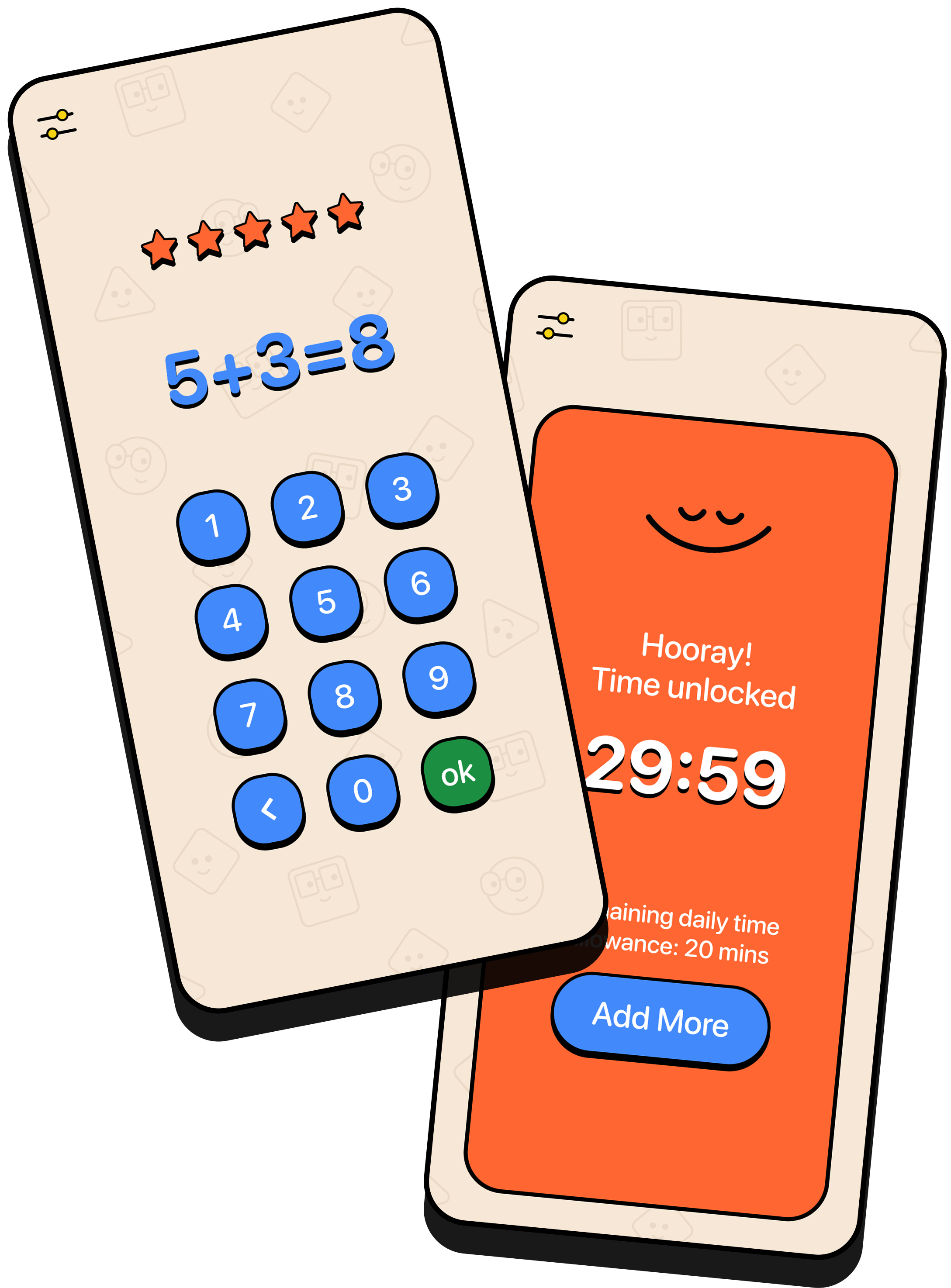 TimeSchool app screens